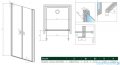 Radaway Nes 8 Black Dwd I drzwi wnękowe 90cm czarny mat/szkło przejrzyste 10077045-54-01L/10077045-54-01R