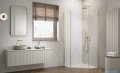 Radaway Essenza Gold Ptj kabina pięciokątna 100x100cm prawa szkło przejrzyste 1385010-09-01R/1385051-01-01