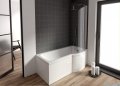Besco Inspiro 170x70cm wanna z parawanem prawa + obudowa + syfon