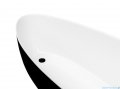 Besco Goya 160x70 wanna biało-czarna wolnostojąca + syfon klik-klak czarny czyszczony od góry #WMD-160-GWB