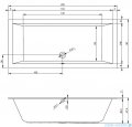 Riho Lugo 200x90cm wanna prostokątna z hydromasażem Pneumatic S2 lewa + nogi + syfon BT06-PNES2-L