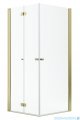 Radaway Nes Gold KDD B / KDD I kabina 90x100cm lewa złoty połysk przejrzyste 10024090-09-01L/10015100-09-01R