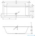Riho Lugo wanna prostokąta 180x80cm z hydromasażem BLISS prawa B133005005