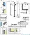 Radaway Euphoria KDJ+S Kabina przyścienna 90x90x90 prawa szkło przejrzyste + brodzik + syfon 383612-01R/383221-01R/383050-01/383030-01/SDC0909-01