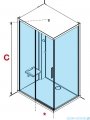 Novellini Glax 1 2.0 kabina standard 120x80 lewa srebrna G212P129SMF-1BB