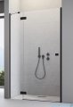 Radaway Essenza 8 Black Dwj drzwi wnękowe 80cm lewe czarny mat/szkło przejrzyste 10480512-01-01L/10460237-54-01L