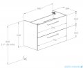 Roca Roma Compacto szafka 80x38x53 cm DĄB CANELA A857953808
