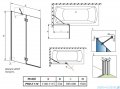 Radaway Essenza Pnd II parawan nawannowy 110cm lewy szkło przejrzyste 110002110-01-01L