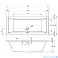 Riho Rethink Cubic 170x75cm wanna prostokątna + syfon B105001005