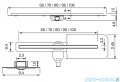 New Trendy Visio Slim odpływ liniowy z rusztem szczotkowanym w kolorze chrom 70x3,2 cm OL-0087