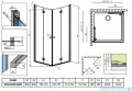 Radaway Essenza New Kdd-B kabina 80x80cm szkło przejrzyste 385070-01-01L/385070-01-01R