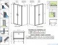 Radaway Nes Black DWD+S kabina 80x90cm czarny mat/szkło przejrzyste 10034080-54-01/10040090-54-01