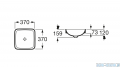 Roca Inspira Square umywalka blatowa 37cm Cafe A32753R660
