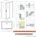 Radaway Idea Kdj Brushed Nickel kabina 110x110cm prawa szczotkowany nikiel 387041-91-01R/387053-91-01L