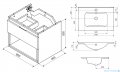 Excellent Tuto 2.0 szafka wisząca z umywalką PIK 80x50x46,5 cm front gładki niski czarny MLEX.2171.K.80.0165.BKBK