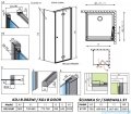 Radaway Essenza New KDJ-B kabina prysznicowa 80x70 prawa przejrzyste 385081-01-01R/384048-01-01
