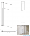 Besco Icon Gold 120x200cm kabina walk-in Złoty połysk/szkło  przejrzyste ICG-120-200C
