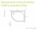 Radaway Brodzik półokrągły Patmos E 100x80 prawy ze zdejmowaną obudową 4P81155-03R