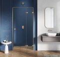 New Trendy Avexa Gold Brushed drzwi wnękowe 80x200 cm przejrzyste prawa EXK-1715