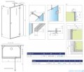 Radaway Essenza Pro Gold Kdj+S kabina 70x100x70cm prawa złoty połysk/szkło przejrzyste 10097310-09-01R/10098070-01-01/10098070-01-01