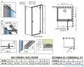 Radaway Essenza New Black Kdj kabina 80x80cm prawa szkło przejrzyste 385043-54-01R/384051-54-01