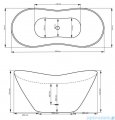 Besco zestaw wanna wolnostojąca Viya 160x70cm + bateria Decco czarna #WMD-160-V/BW-D-CZ