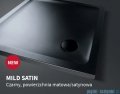 New Trendy Mild Satin Black Brodzik akrylowy prostokątny 90x70x4,5 cm czarny mat B-0670