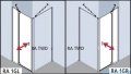 Kermi Raya Drzwi wahadłowe, 1-skrzydłowe, z polem stałym, prawe/przezroczyste KermiClean, profile srebrne 120x200 RA1GR12020VPK