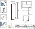 Radaway Essenza Gold Dwj drzwi wnękowe 100cm prawe złoty połysk/szkło przejrzyste 1385014-09-01R