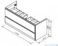 Oristo Brylant szafka podumywalkowa wisząca 119x50x45 biały połysk OR36-SD2S-120-1-V3