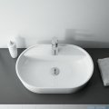 Elita Babette umywalka nablatowa ceramiczna 81x41cm biały połysk 145109