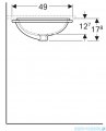 Geberit VariForm Umywalka prostokątna z przelewem 58x49cm KeraTect 500.764.00.2