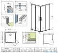 Radaway Idea Kdd kabina 90x90cm szkło przejrzyste + brodzik Doros C + syfon
