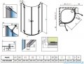 Radaway Essenza New Pdd kabina 90x90cm szkło przejrzyste + brodzik Delos A + syfon