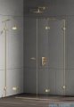 New Trendy Eventa Gold Shine kabina prysznicowa prostokątna 130x100x200 cm lewa przejrzyste Złoty połysk EXK-4788
