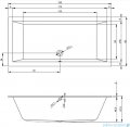 Riho Lugo 190x90cm wanna prostokątna z hydromasażem Pneumatic prawa + nogi + syfon BT05-PNE-P