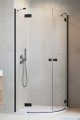 Radaway Essenza Black Pdd kabina 90x80cm szkło przejrzyste 1385001-54-01L/1385002-54-01R