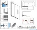 Radaway Furo SL PND II parawan nawannowy 100cm lewy chrom połysk/przejrzyste 10309538-01-01L/10112494-01-01
