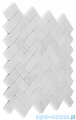 Dunin Black & White Eastern White Herringbone 48 mozaika kamienna 28,5x30,5 cm