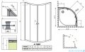 Radaway Classic A Kabina prysznicowa półokrągła z drzwiami przesuwnymi 80x80x185 szkło satinato 30010-01-02