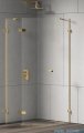 New Trendy Eventa Gold Shine kabina prysznicowa pięciokątna 90x90x200 cm przejrzyste lewa Złoty połysk EXK-4834