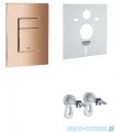 Omnires Grohe Rapid stelaż podtynkowy do WC zestaw 4w1 przycisk miedź RAPIDSETCP