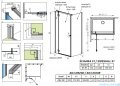 Radaway Essenza 8 Brushed GunMetal Kdj kabina 100x70cm lewa szczotkowany grafit 10480612-01-01L/10470337-92-01L/10113070-01-01