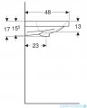 Geberit Acanto Umywalka ścienna bez otworu na baterię 120x48 cm 501.880.00.3