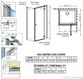 Radaway Fuenta New Kdj kabina 100x100cm prawa szkło przejrzyste + brodzik Doros C + syfon