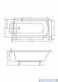 Roca Linea wanna prostokątna 170x75 cm akrylowa A24T042000