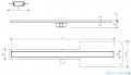 Wiper Premium Slim Sirocco odpływ liniowy 80 cm z kołnierzem rysunek techniczny