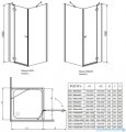 Radaway Kabina prysznicowa Fuenta KDJ 80x100 prawa szkło grafitowe 381050-05R