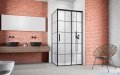 Radaway Idea Black Kdj Factory kabina prysznicowa 140x75 prawa czarny mat/szkło przejrzyste 387044-54-55R/387049-54-55L