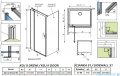 Radaway Nes 8 Black Kdj II kabina 90x90cm lewa czarny mat/szkło przejrzyste 10086090-54-01L/10089090-01-01